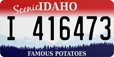 ID license plate I416473