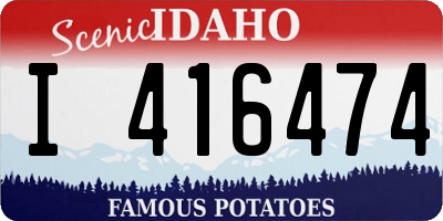 ID license plate I416474