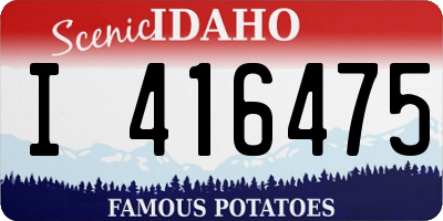 ID license plate I416475
