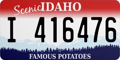 ID license plate I416476