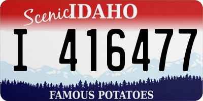 ID license plate I416477