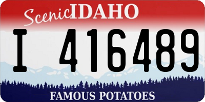 ID license plate I416489