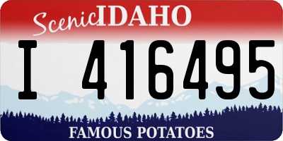 ID license plate I416495