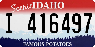 ID license plate I416497