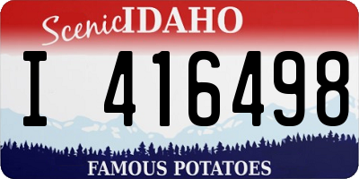 ID license plate I416498