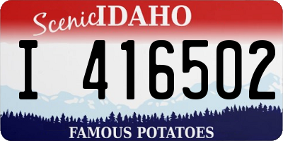 ID license plate I416502