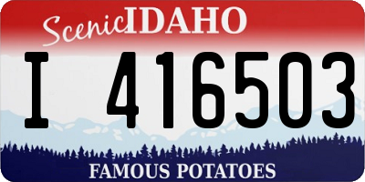 ID license plate I416503