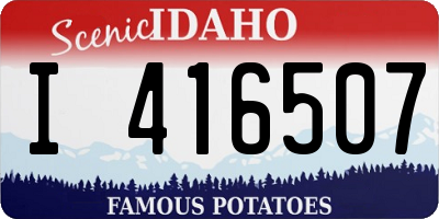 ID license plate I416507