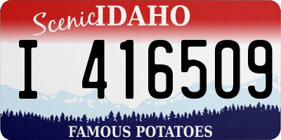 ID license plate I416509