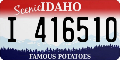 ID license plate I416510