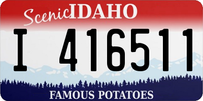 ID license plate I416511