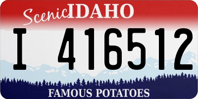 ID license plate I416512