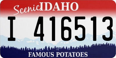 ID license plate I416513