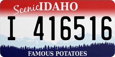 ID license plate I416516