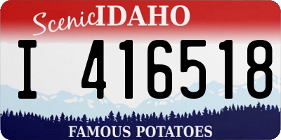 ID license plate I416518