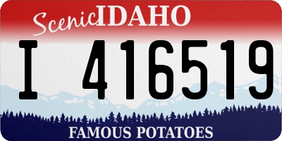 ID license plate I416519
