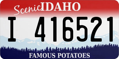 ID license plate I416521
