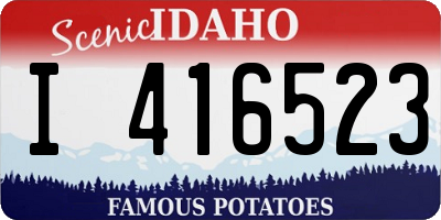 ID license plate I416523