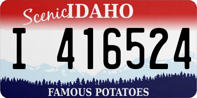ID license plate I416524