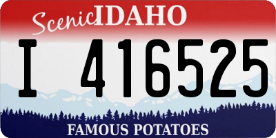 ID license plate I416525