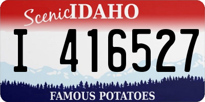 ID license plate I416527