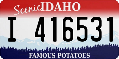 ID license plate I416531