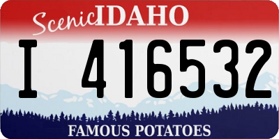 ID license plate I416532