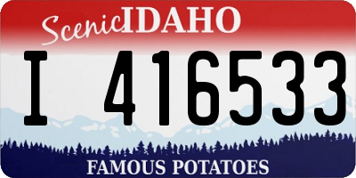 ID license plate I416533
