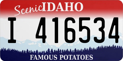 ID license plate I416534