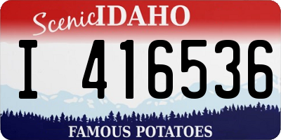 ID license plate I416536