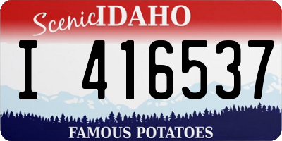 ID license plate I416537