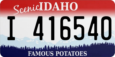 ID license plate I416540