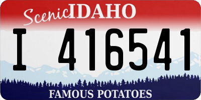 ID license plate I416541
