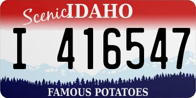 ID license plate I416547
