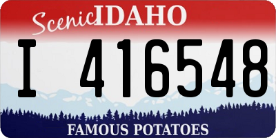 ID license plate I416548
