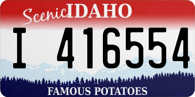 ID license plate I416554
