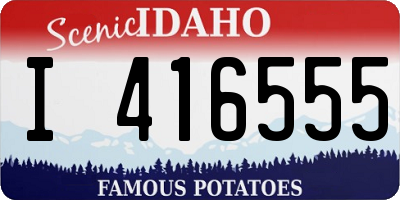 ID license plate I416555