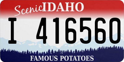 ID license plate I416560