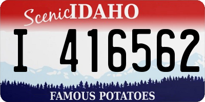 ID license plate I416562