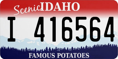 ID license plate I416564