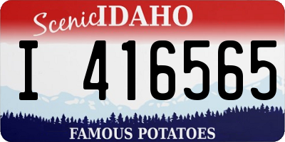 ID license plate I416565