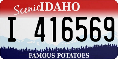 ID license plate I416569