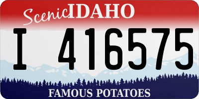 ID license plate I416575