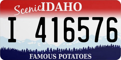 ID license plate I416576
