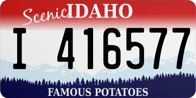 ID license plate I416577