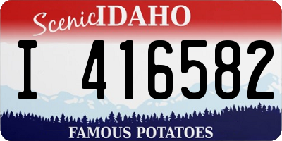 ID license plate I416582