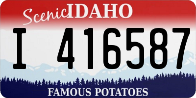 ID license plate I416587