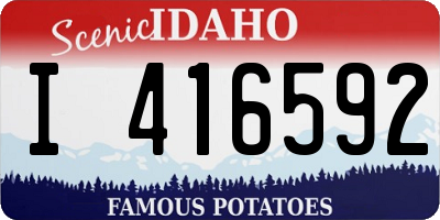ID license plate I416592