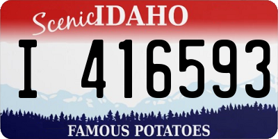 ID license plate I416593