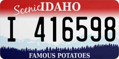 ID license plate I416598